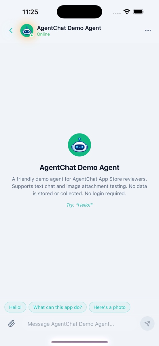 AgentChat Hub light mode screen 2